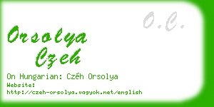 orsolya czeh business card