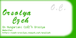 orsolya czeh business card